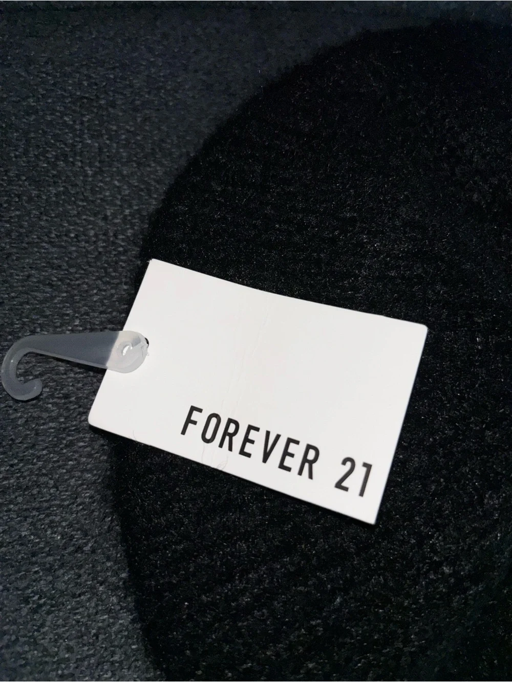 Forever 21 Black Knit Beret Hat